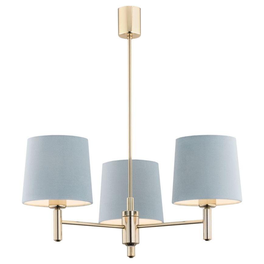 Brilagi - Lampadario a stelo MONTE 3xE27/60W/230V blu/oro