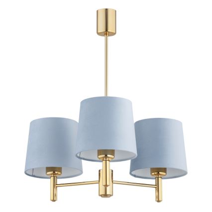 Brilagi - Lampadario a stelo MONTE 3xE27/60W/230V blu/oro