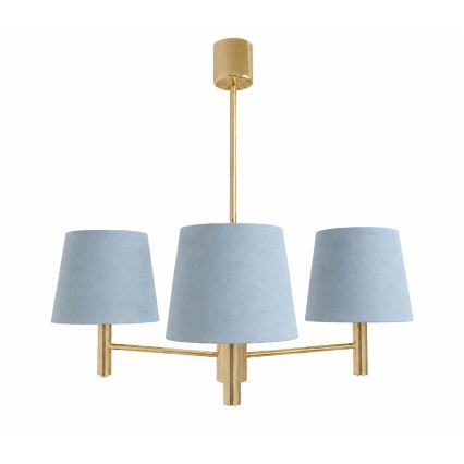 Brilagi - Lampadario a stelo MONTE 3xE27/60W/230V blu/oro