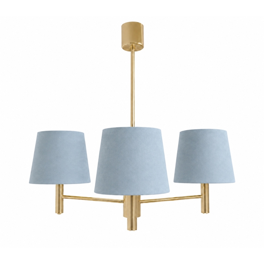 Brilagi - Lampadario a stelo MONTE 3xE27/60W/230V blu/oro