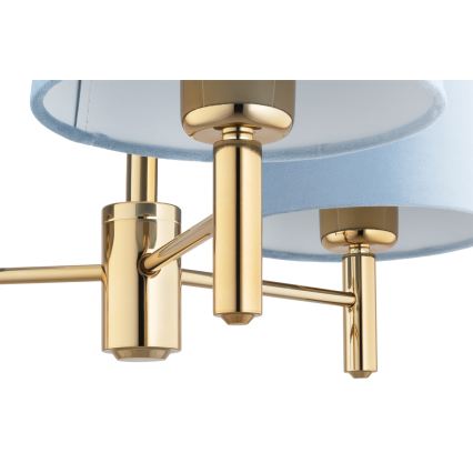 Brilagi - Lampadario a stelo MONTE 3xE27/60W/230V blu/oro