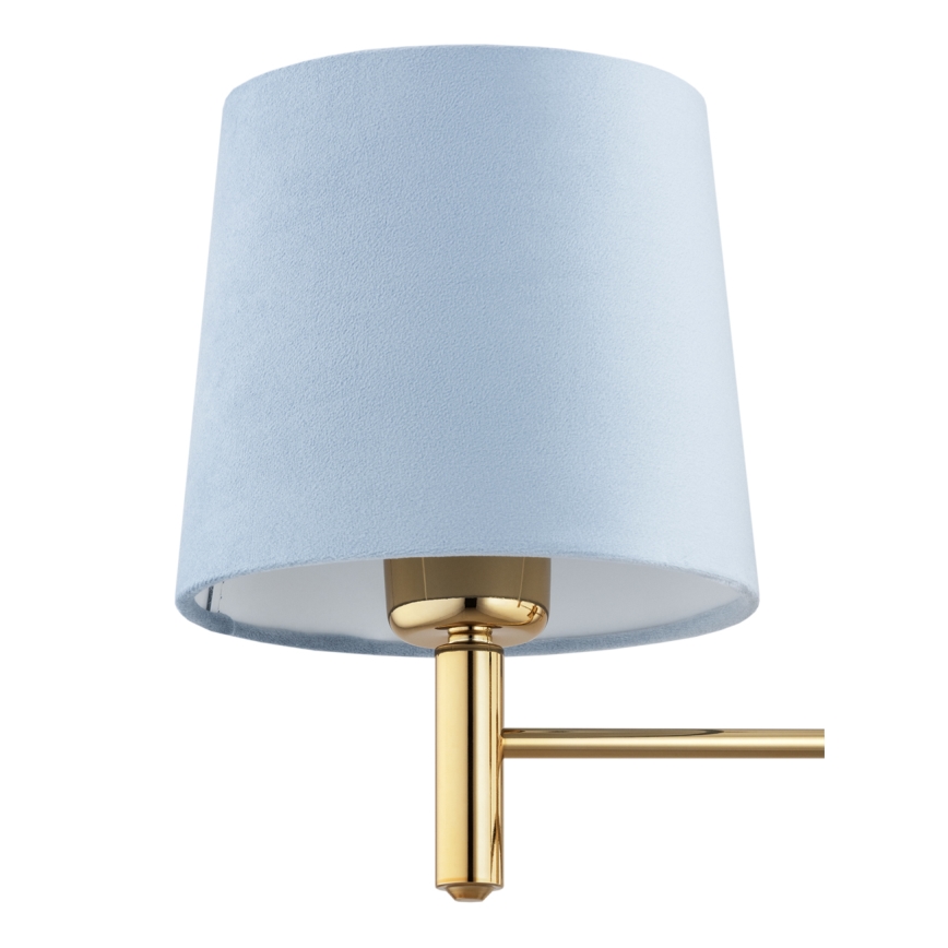 Brilagi - Lampadario a stelo MONTE 3xE27/60W/230V blu/oro