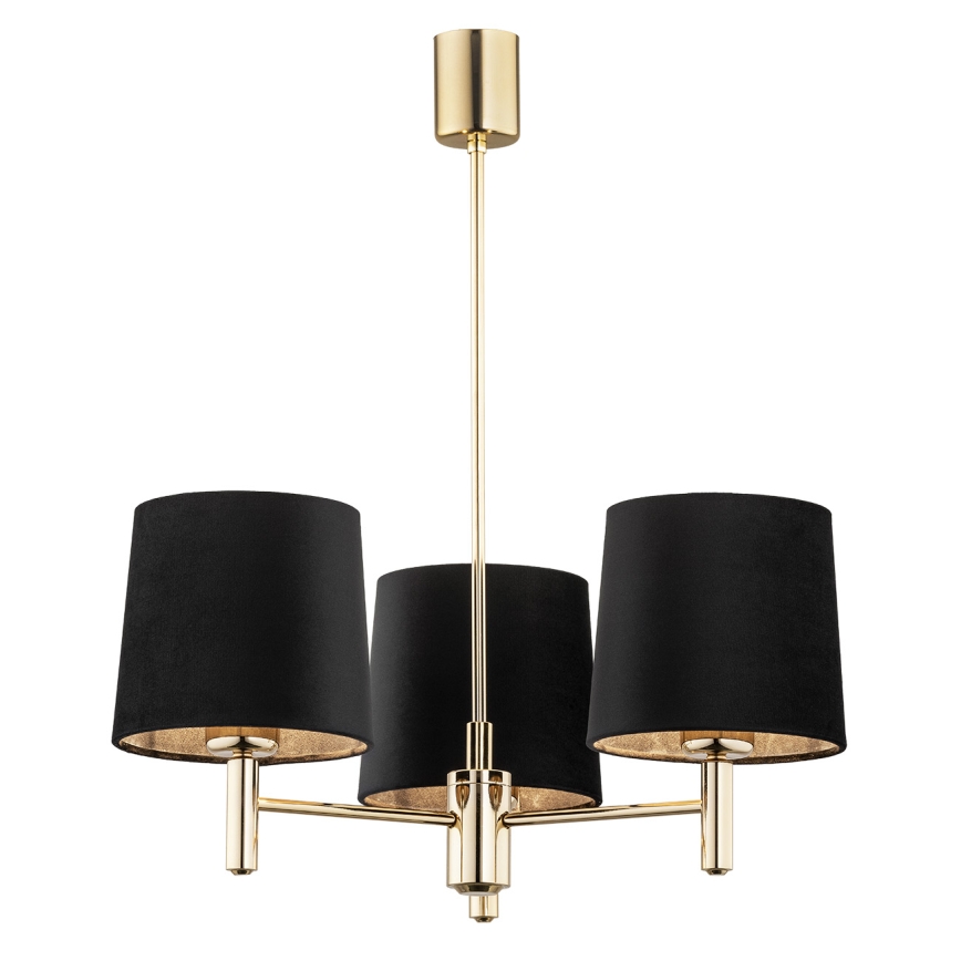 Brilagi - Lampadario a stelo MONTE 3xE27/60W/230V nero/oro