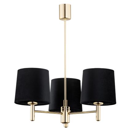 Brilagi - Lampadario a stelo MONTE 3xE27/60W/230V nero/oro