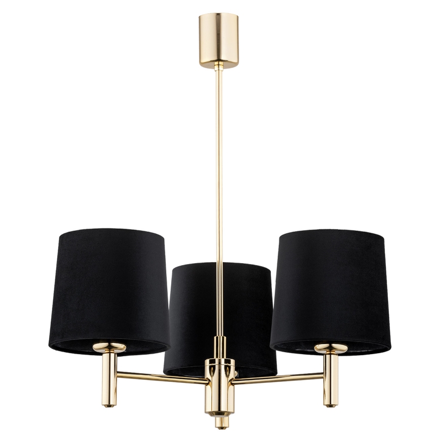 Brilagi - Lampadario a stelo MONTE 3xE27/60W/230V nero/oro