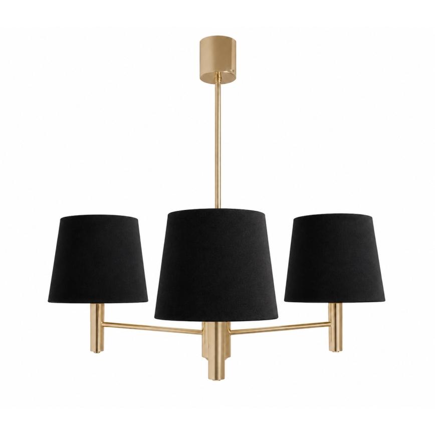 Brilagi - Lampadario a stelo MONTE 3xE27/60W/230V nero/oro