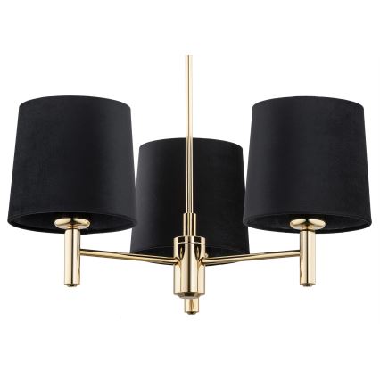 Brilagi - Lampadario a stelo MONTE 3xE27/60W/230V nero/oro