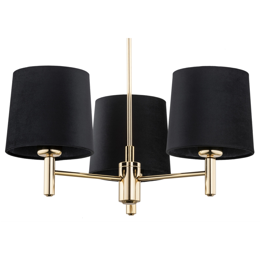 Brilagi - Lampadario a stelo MONTE 3xE27/60W/230V nero/oro