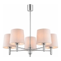 Brilagi - Lampadario a stelo MONTE 5xE27/15W/230V beige/cromo lucido
