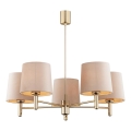 Brilagi - Lampadario a stelo MONTE 5xE27/15W/230V beige/oro