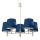 Brilagi - Lampadario a stelo MONTE 5xE27/15W/230V blu/oro
