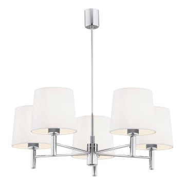 Brilagi - Lampadario a stelo MONTE 5xE27/15W/230V crema/cromo lucido