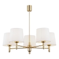 Brilagi - Lampadario a stelo MONTE 5xE27/15W/230V crema/oro
