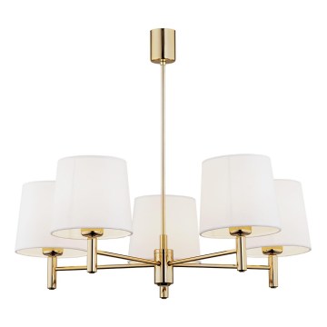 Brilagi - Lampadario a stelo MONTE 5xE27/15W/230V crema/oro