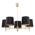 Brilagi - Lampadario a stelo MONTE 5xE27/15W/230V nero/oro