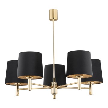 Brilagi - Lampadario a stelo MONTE 5xE27/15W/230V nero/oro