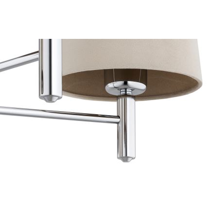 Brilagi - Lampadario a stelo MONTE 5xE27/60W/230V beige/cromo lucido