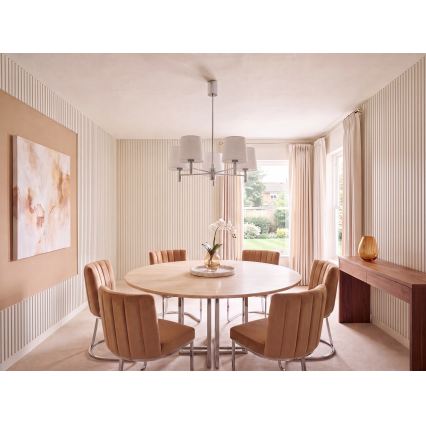 Brilagi - Lampadario a stelo MONTE 5xE27/60W/230V crema/cromo lucido