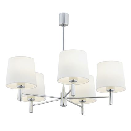 Brilagi - Lampadario a stelo MONTE 5xE27/60W/230V crema/cromo lucido