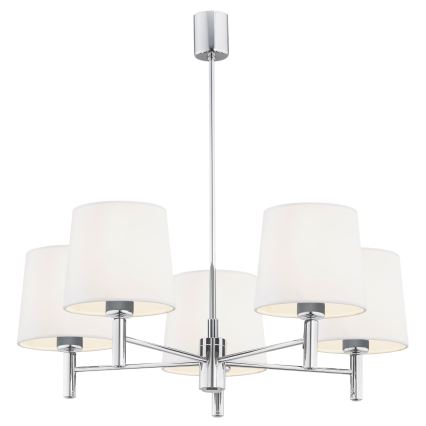 Brilagi - Lampadario a stelo MONTE 5xE27/60W/230V crema/cromo lucido