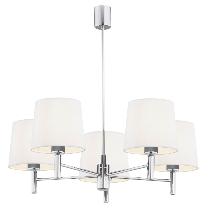 Brilagi - Lampadario a stelo MONTE 5xE27/60W/230V crema/cromo lucido