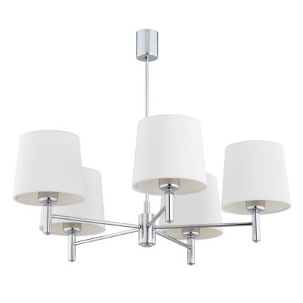 Brilagi - Lampadario a stelo MONTE 5xE27/60W/230V crema/cromo lucido