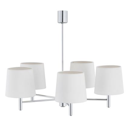 Brilagi - Lampadario a stelo MONTE 5xE27/60W/230V crema/cromo lucido