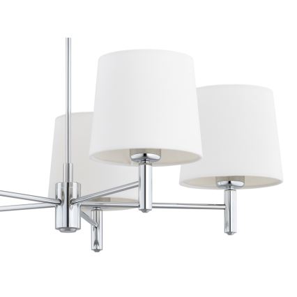 Brilagi - Lampadario a stelo MONTE 5xE27/60W/230V crema/cromo lucido