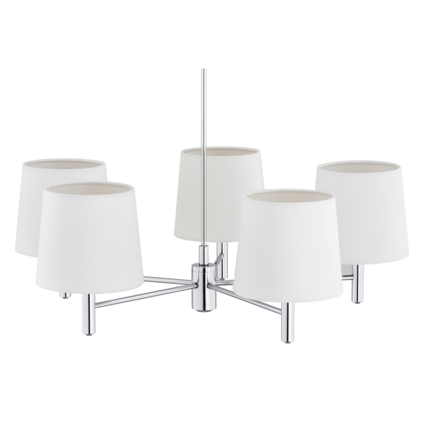 Brilagi - Lampadario a stelo MONTE 5xE27/60W/230V crema/cromo lucido