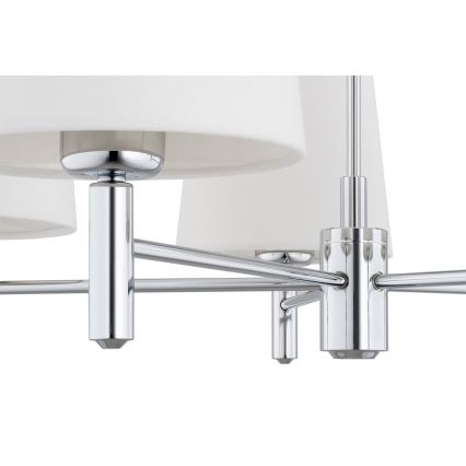 Brilagi - Lampadario a stelo MONTE 5xE27/60W/230V crema/cromo lucido