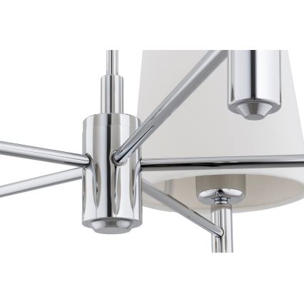 Brilagi - Lampadario a stelo MONTE 5xE27/60W/230V crema/cromo lucido
