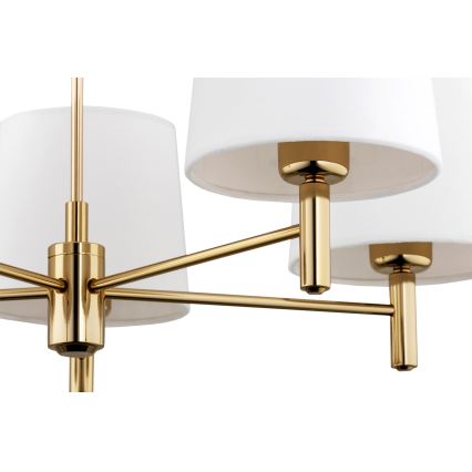 Brilagi - Lampadario a stelo MONTE 5xE27/60W/230V crema/oro