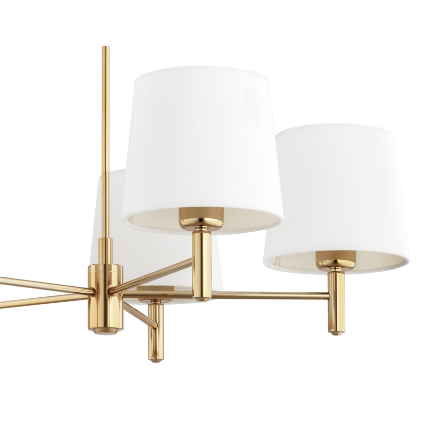 BRILAGI - Lampadario a stelo MONTE 5xE27/60W/230V crema/oro