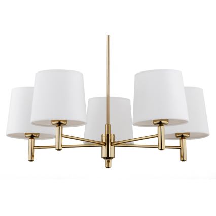 BRILAGI - Lampadario a stelo MONTE 5xE27/60W/230V crema/oro