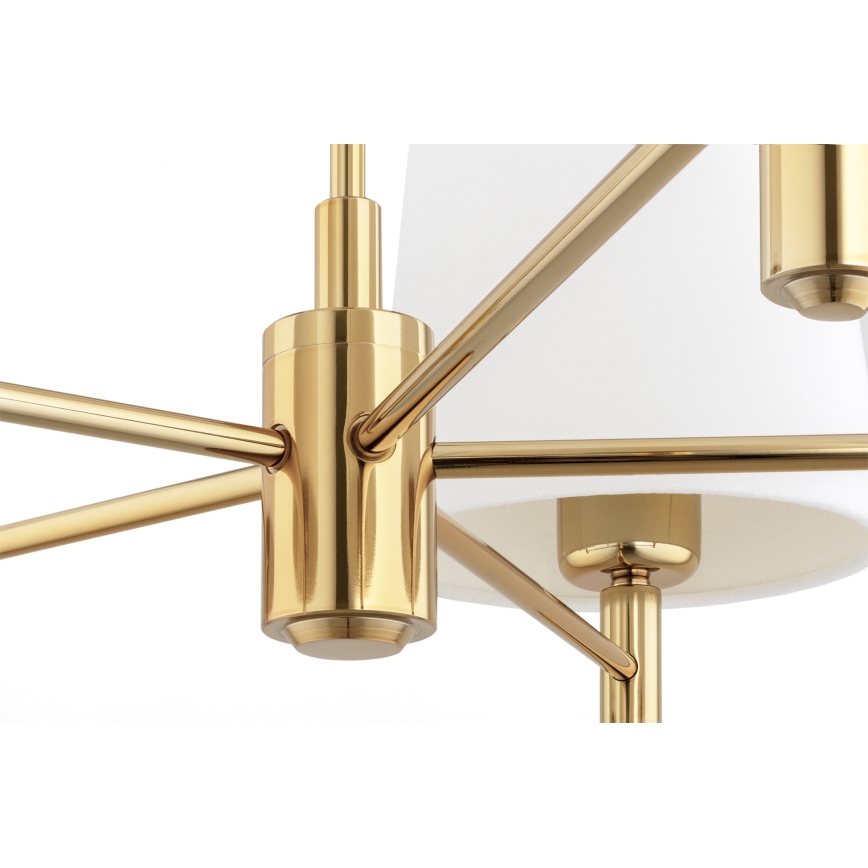 BRILAGI - Lampadario a stelo MONTE 5xE27/60W/230V crema/oro