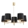 Brilagi - Lampadario a stelo MONTE 5xE27/60W/230V nero/oro