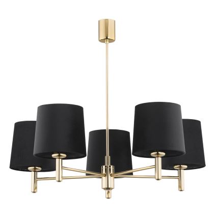 Brilagi - Lampadario a stelo MONTE 5xE27/60W/230V nero/oro