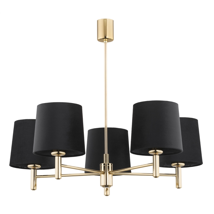 Brilagi - Lampadario a stelo MONTE 5xE27/60W/230V nero/oro