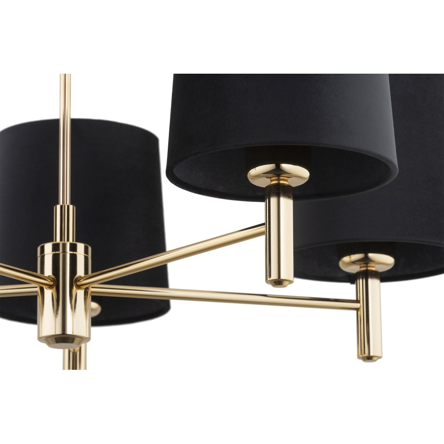 Brilagi - Lampadario a stelo MONTE 5xE27/60W/230V nero/oro