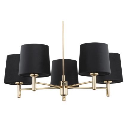 Brilagi - Lampadario a stelo MONTE 5xE27/60W/230V nero/oro