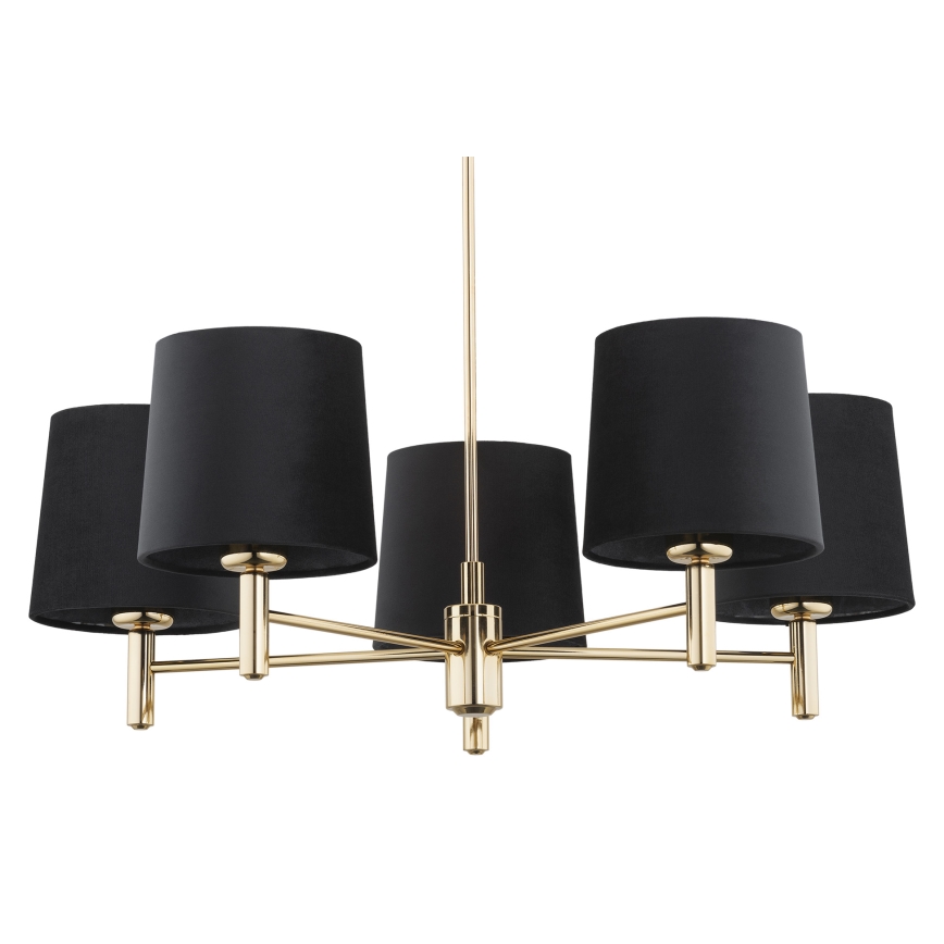 Brilagi - Lampadario a stelo MONTE 5xE27/60W/230V nero/oro