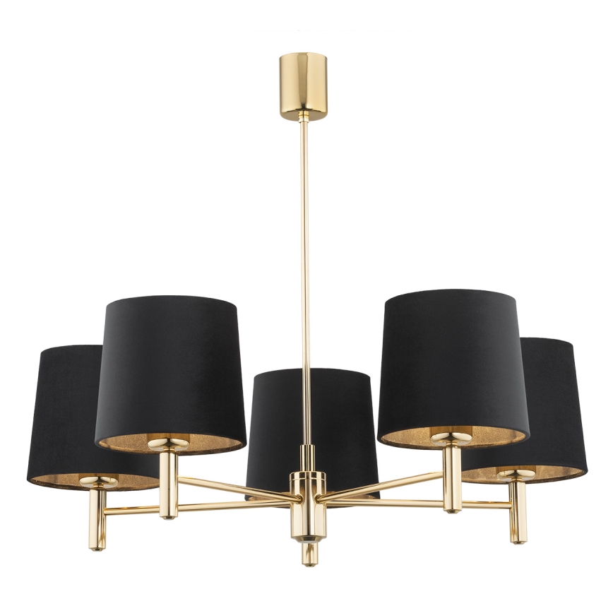 BRILAGI - Lampadario a stelo MONTE 5xE27/60W/230V nero/oro