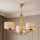Brilagi - Lampadario a stelo SAPHIRE 3xE27/15W/230V Ø 66 cm crema/oro/patina