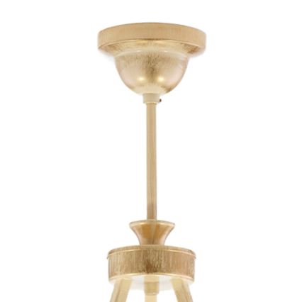 Brilagi - Lampadario a stelo SAPHIRE 3xE27/15W/230V Ø 66 cm crema/oro/patina