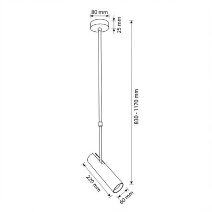 Brilagi - Lampadario a stelo SELE 1xGU10/30W/230V bianco