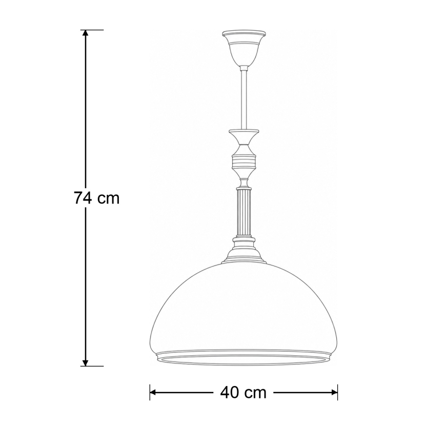 Brilagi - Lampadario a stelo TAURUS 1xE27/15W/230V Ø 40 cm bronzo
