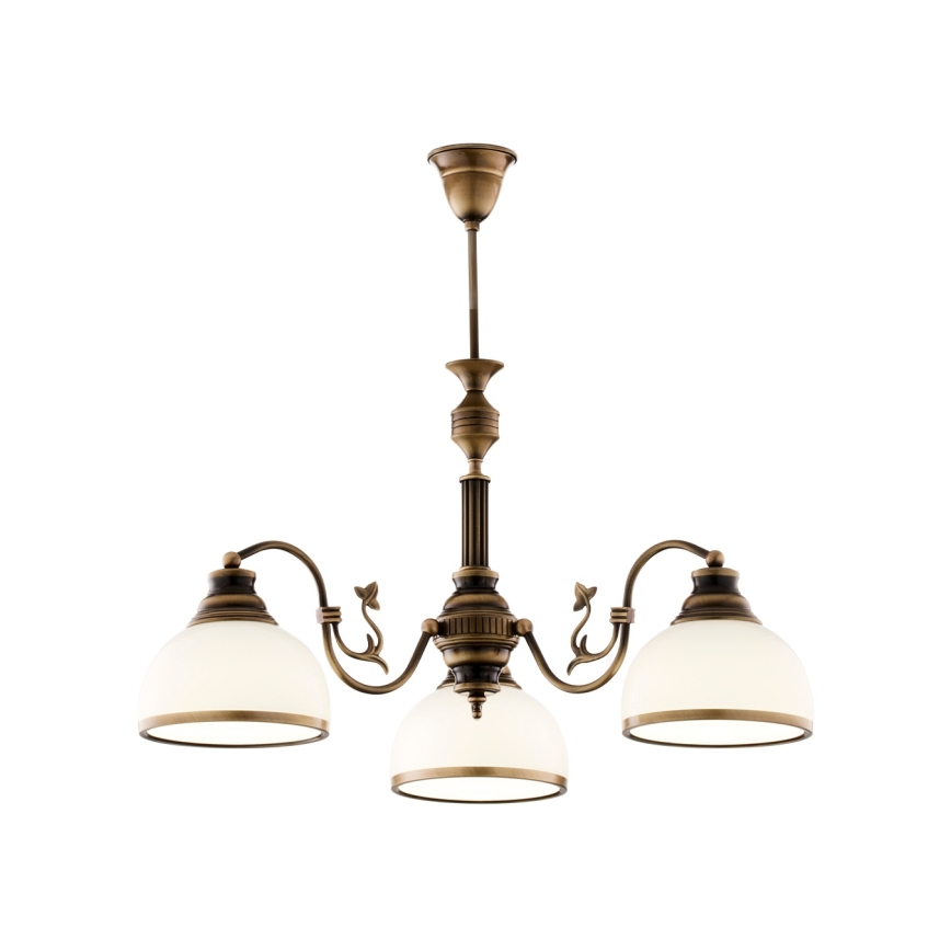 Brilagi - Lampadario a stelo TAURUS 3xE27/15W/230V Ø 70 cm bronzo