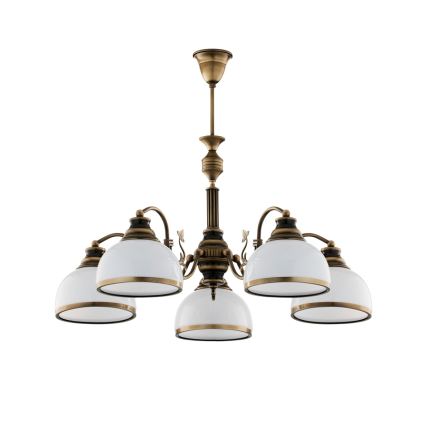 Brilagi - Lampadario a stelo TAURUS 5xE27/15W/230V Ø 70 cm bronzo