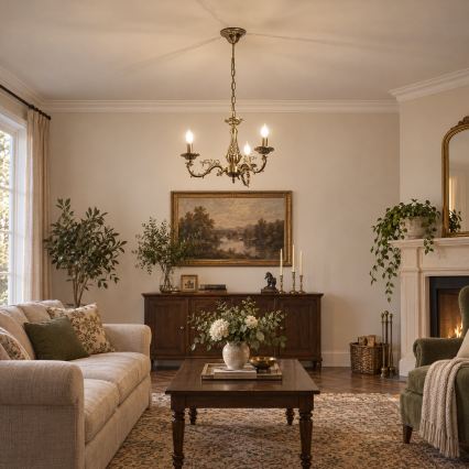 BRILAGI - Lampadario CLASSIC a catena 3xE14/10W/230V in ottone