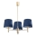 Brilagi - Lampadario con asta MONTE 3xE27/15W/230V blu/oro